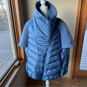 NIKE Sportwear Tech Fleece Aeroloft Goose Down Cape Jacket Women’s XL Blue NEW